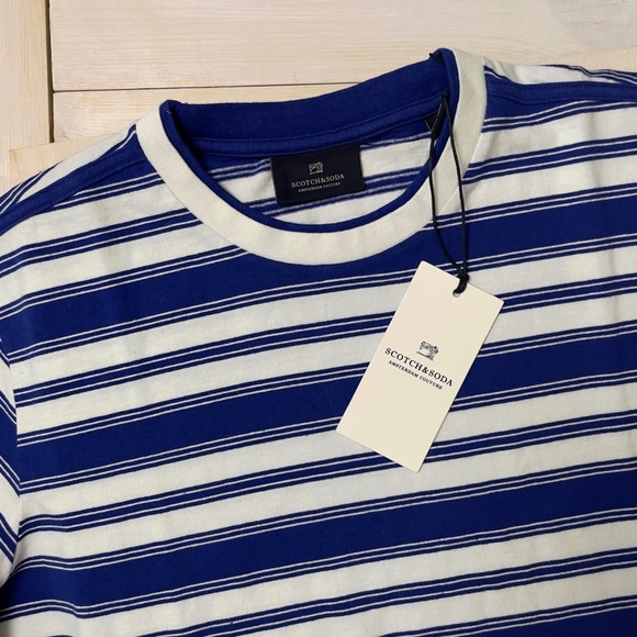 Scotch & Soda Amsterdam BLAUW and White Stripe Tee - Picture 6 of 13